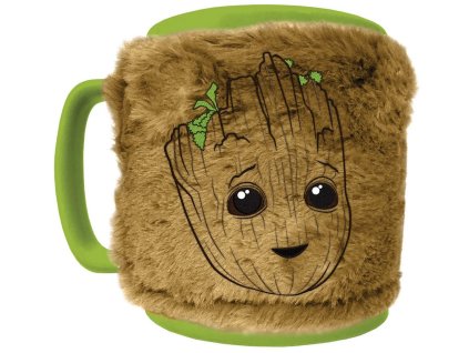 Keramický hrnek s chlupatým odnímatelným obalem Marvel | Guardians Of The Galaxy | Strážci galaxie: Groot (objem 440 ml)