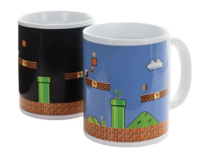 Proměňovací hrnek Nintendo | Super Mario: Level (objem 300 ml) bílý