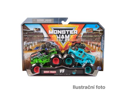 MONSTER JAM - sběratelský kovový  model auta Monster Truck, set 2 modelů, assort, 1:64