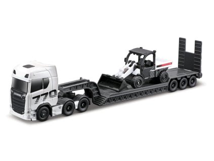 Maisto - Mini pracovní stroje, Sada velkého tahače, Scania 770S with Toolcat 5600 + Bucket