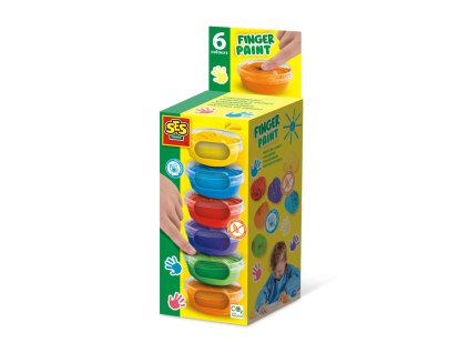 Prstové barvy - malé kalíšky 6 x 45ml