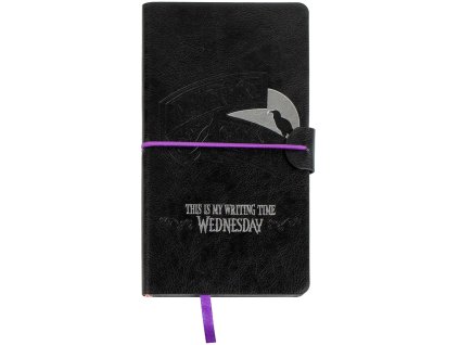 Cestovní a pracovní poznámkový blok Netflix | Wednesday: Tohle je můj čas na psaní (12 x 19,5 cm)