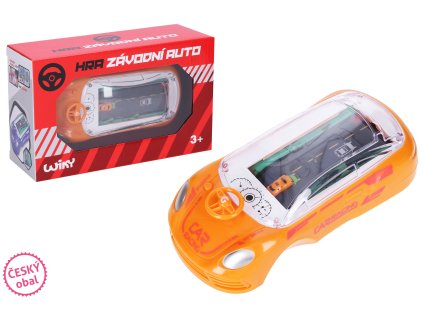 Hra závodní auto oranžová 17x8x5 cm - český obal