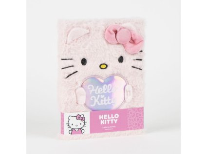Plyšový zápisník - HELLO KITTY