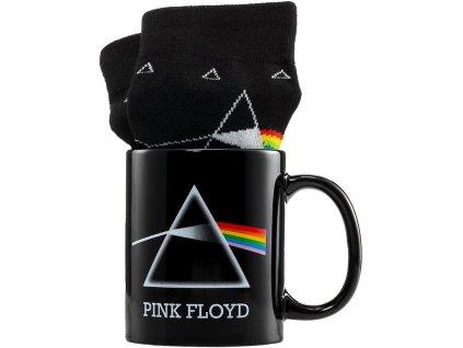 Dárkový set - hrnek s ponožkami Pink Floyd: Dark Side Of The Moon (objem hrnku 315 ml | velikost ponožek EU 41-45)