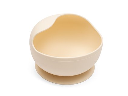 Miska s přísavkou silikonová New Baby béžová