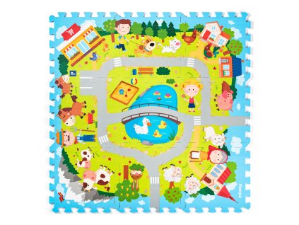 Pěnové Puzzle Vesnice, 9 ks