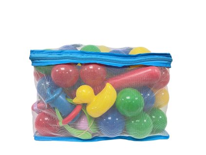 Plastové míčky s udičkou v PVC tašce, 62ks, průměr 6cm