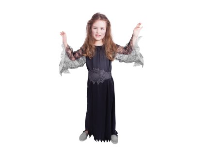Dětský kostým černá čarodějnice/Halloween (S)