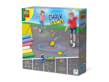 Hra na ven s chodníkovými křídami 5v1