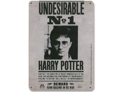 Dekorační cedule na zeď Harry Potter: Undesirable No.1 (15 x 21 cm)