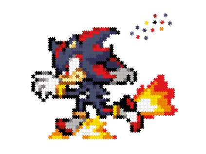 Jixelz REMIX Sonic puzzle plastové pixel art Runnin' Shadow
