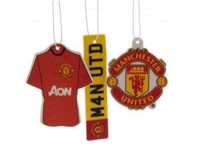 Osvěžovač vzduchu FC Manchester United: Znak, dres a SPZ (3 kusů)