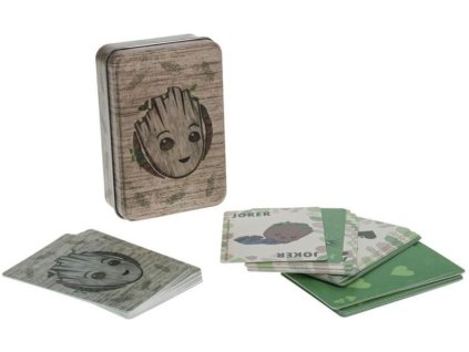 Hrací karty v boxu Marvel | Guardians Of The Galaxy | Strážci galaxie: Groot (8 x 11 x 3 cm)