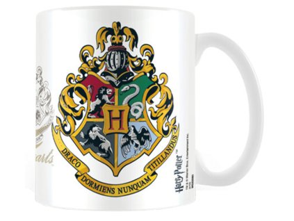 Bílý keramický hrnek Harry Potter: Hogwarts - Bradavice (objem 315 ml)