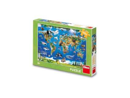 MAPA ZVÍŘAT 100 XL Puzzle