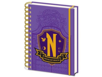 Poznámkový blok Netflix | Wednesday: Znak Nikdy víc (A5 16 x 21 cm)