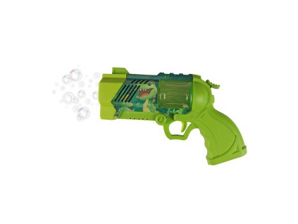 Pistole bublifuk dinosaurus zelená se světlem