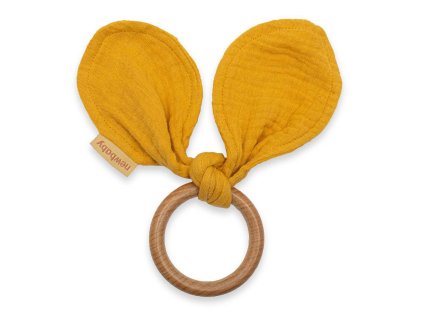 Kousátko ouška New Baby Ears mustard