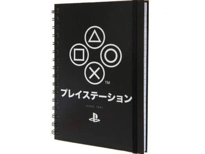 Blok-zápisník Playstation: Onyx (15 x 16 cm) černý