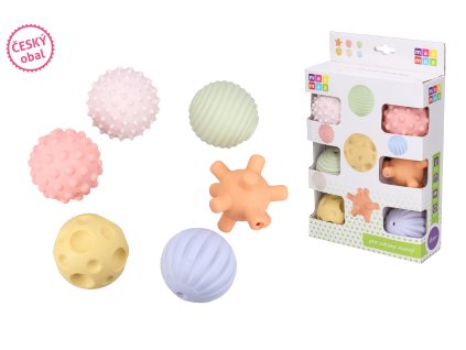 Maamaa Měkké míčky pískací set 6ks 5,5 cm