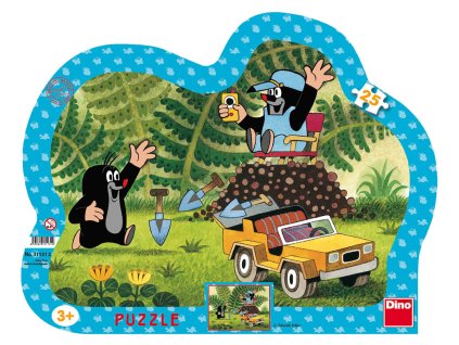 Krtek se žlutým autem 25D