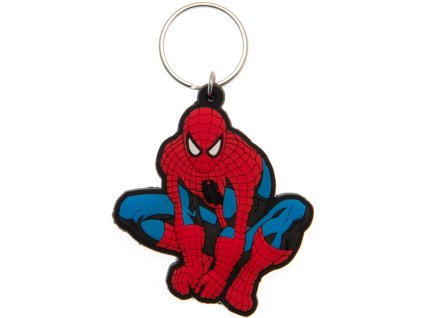 Pryžový přívěsek na klíče Marvel: Spiderman Crouch (5 x 6 cm)