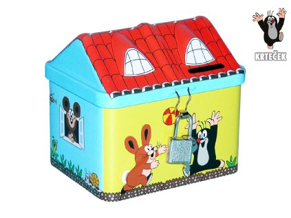 Pokladnička domeček Krtek 12x9,5x10,5 cm