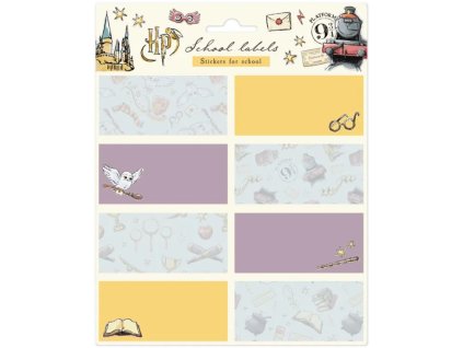 Poznámkové nálepky Harry Potter: Grafka - set 16 kusů (list 16 x 20 cm)