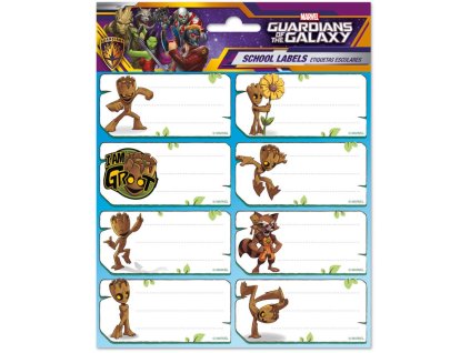 Poznámkové nálepky Marvel | Guardians Of The Galaxy | Strážci galaxie: Groot Set 16 kusů (kus 8 x 4 cm | set 16 x 20 cm)