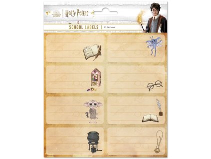 Poznámkové nálepky Harry Potter: Kreslené Set 16 kusů (kus 8 x 4 cm | set 16 x 20 cm)