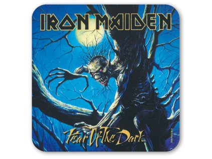 Tácek pod sklenici Iron Maiden: Fear Of The Darf (10 x 10 cm) korek