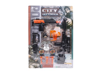 Policejní set se zbraní na šipky 42 cm