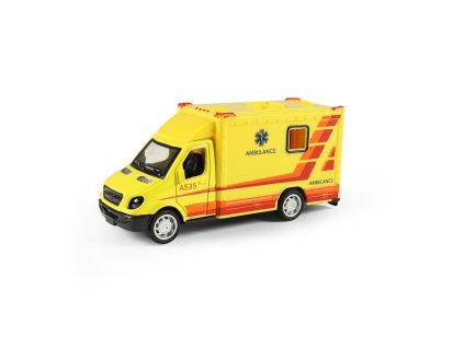 Auto ambulance / sanitka kov/plast 10 cm