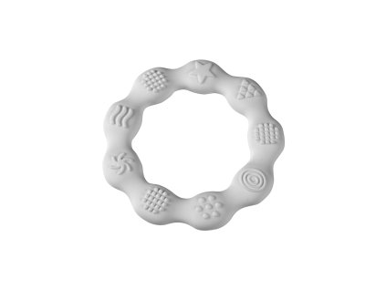 Kousátko kolečko-silikon bílé