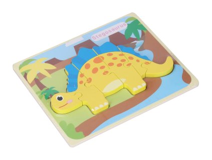 Vkládačka dinosaurus dřevěná 18x14,5 cm