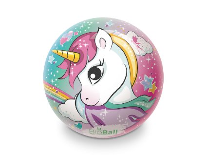 Míč nafouknutý jednorožec 23 cm BIO BALL