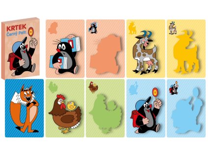 Karty Černý Petr Krtek stíny