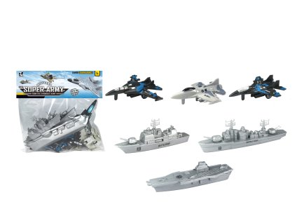 Vojenská sada lodě a letadla set