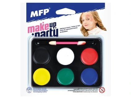 Barvy na obličej - make-up se štětečkem-6 ks barev