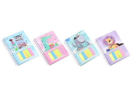 Notes 12,1x18,5 cm, 60 listů + samolepítka - Zvířátka