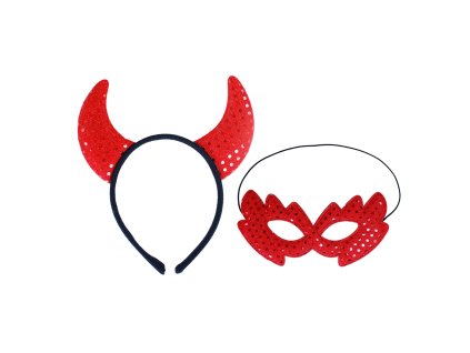 Sada rohy a škraboška čertice pro dospělé