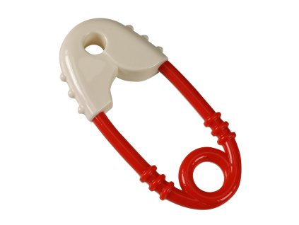 Chrastítko špendlík červeno-bílý