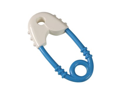 Chrastítko špendlík modro-bílý