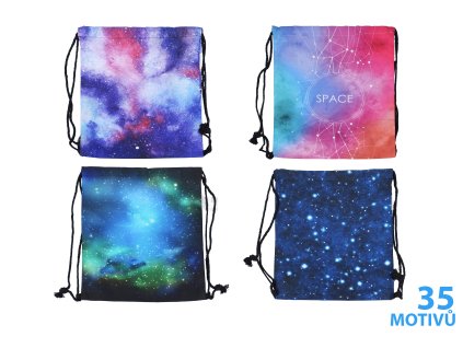 Pytlík na přezůvky vesmírný 35,5x44 cm - Zodiac