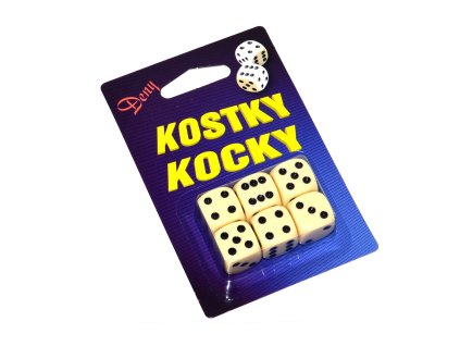 Kostky hrací 1,5 v krabičce 6ks