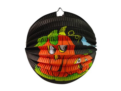 Lampion černý Halloween dýně 25 cm