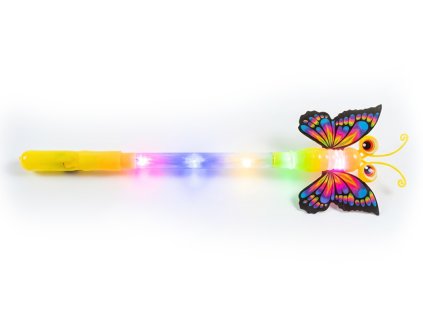 Hůlka motýl se světelnými efekty 38 cm