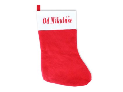 Vánoční punčocha s nápisem Od Mikuláše
