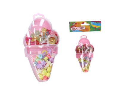 Korálky set 35g s provázkem - zmrzlina